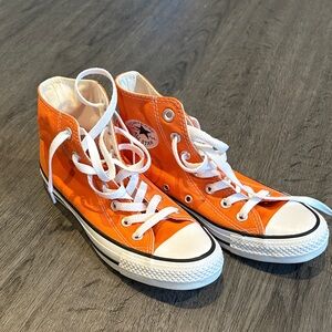Converse Bright Orange High-Tops